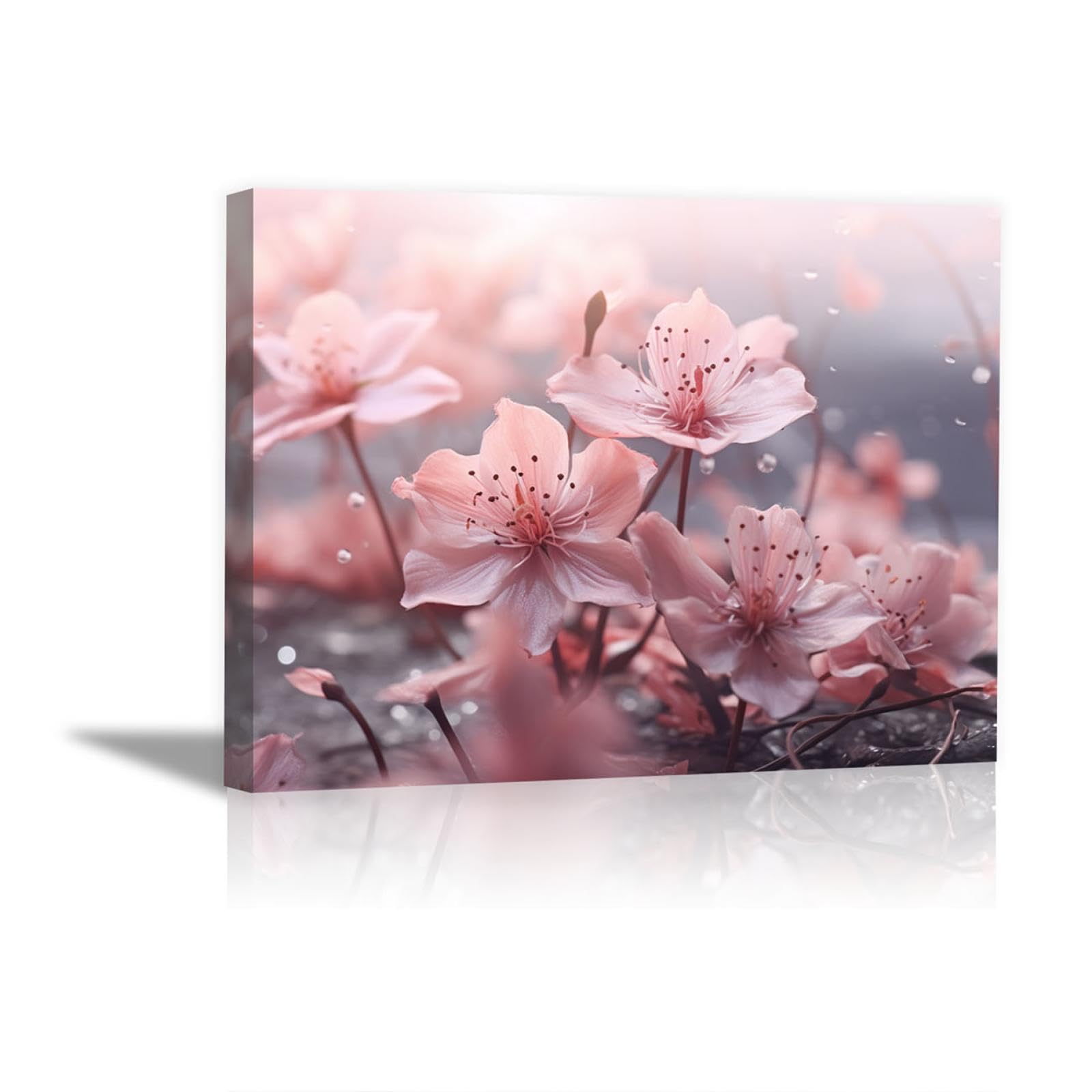 特大サイズ ステンドグラス ピンクローズのパネル(スタンド付)65.3